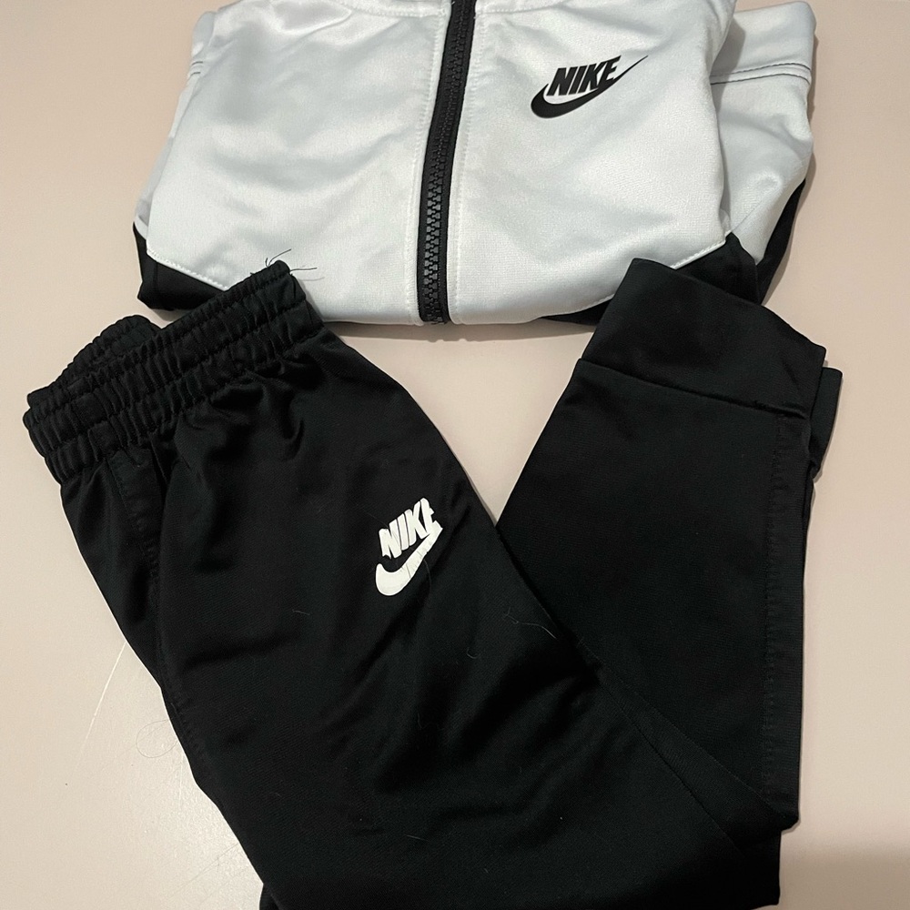 Nike Kids Black and White Track Pants